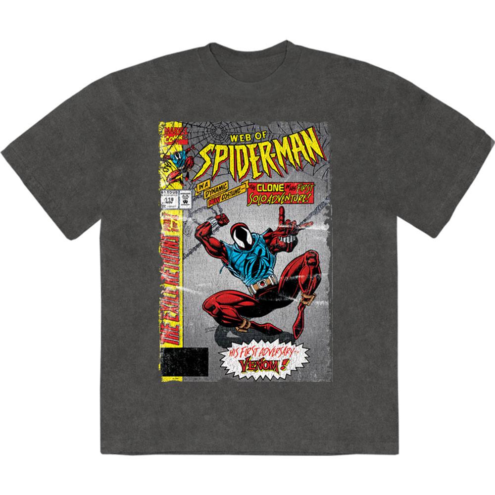 Marvel SpiderMan - Web Of SpiderMan Mens Tshirt - Grey